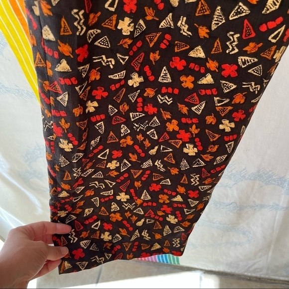 VINTAGE CLIO silk funky pattern pants boho trendy medium - Picture 4 of 7